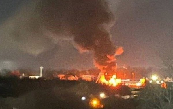 В районе орловской нефтебазы раздался громкий взрыв, последовало возгорание