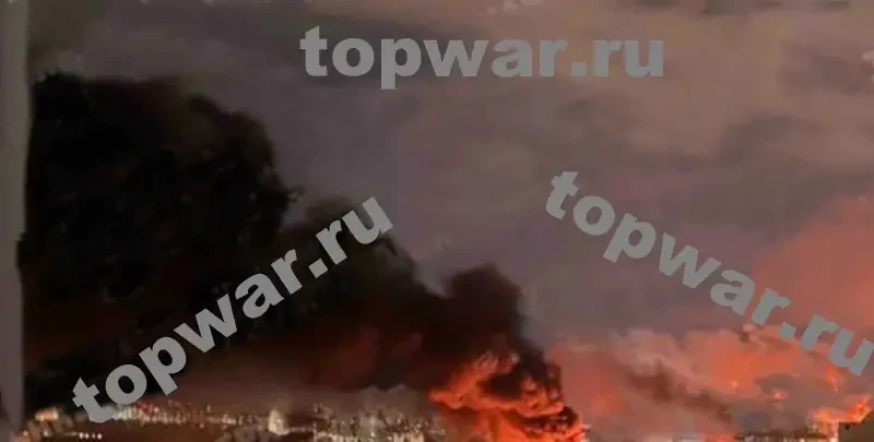 Ответка от России: пожары от прилётов по военным объектам по всему Киеву